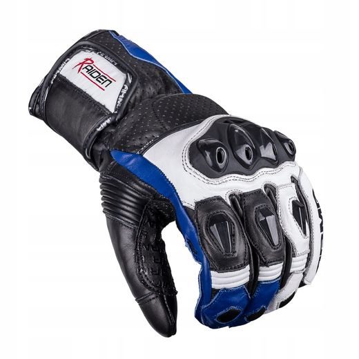 WOLF RAIDEN BLUE KOŽENÉ SPORTOVNÍ RUKAVICE NA MOTORKU