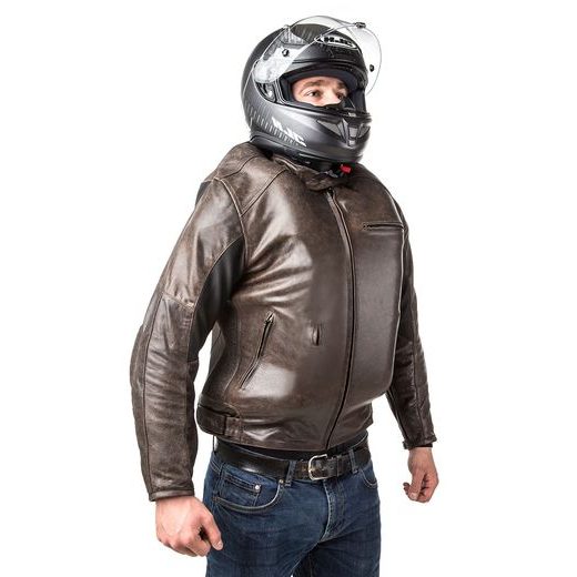 KOŽENÁ AIRBAGOVÁ BUNDA HELITE ROADSTER HNĚDÁ