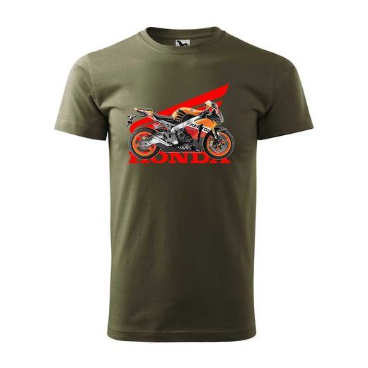 PÁNSKÉ TRIKO S MOTIVEM HONDA CBR REPSOL - KHAKI