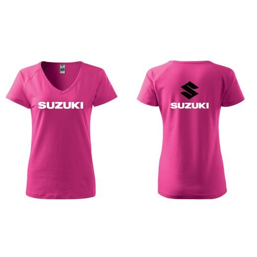 DÁMSKÉ TRIKO S MOTIVEM SUZUKI 1 - RŮŽOVÉ