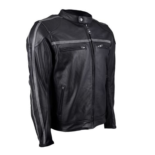 KOŽENÁ BUNDA NA MOTORKU WOLF FANTOM BLACK