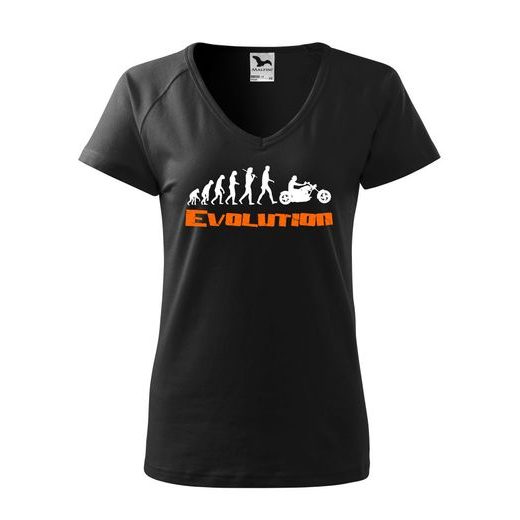 DÁMSKÉ TRIKO S MOTIVEM EVOLUTION CHOPPERS - ČERNÉ