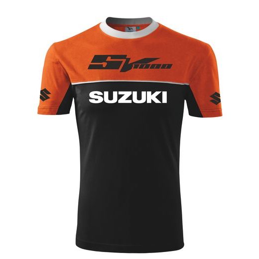 PÁNSKÉ TRIKO S MOTIVEM SUZUKI SV1000 - ORANŽOVÁ/ČERNÁ