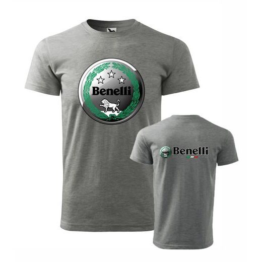 PÁNSKÉ TRIKO S MOTIVEM BENELLI - ŠEDÉ