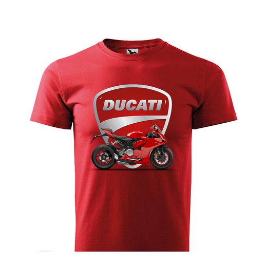 PÁNSKÉ TRIKO S MOTIVEM DUCATI PANIGALE - ČERVENÉ
