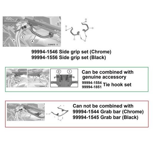 ČERNĚNÁ BOČNÍ MADLA PRO KAWASAKI Z650RS