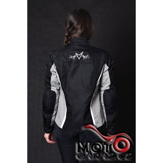 DÁMSKÁ BUNDA NA MOTORKU NERVE UNIQUE STAR SILVER