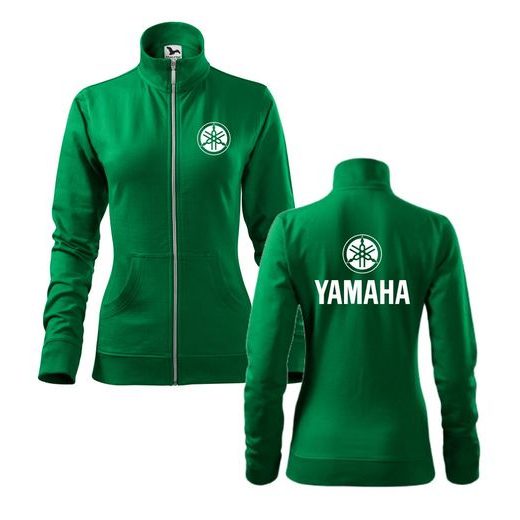 DÁMSKÁ MIKINA NA ZIP S MOTIVEM YAMAHA 1 - ZELENÁ
