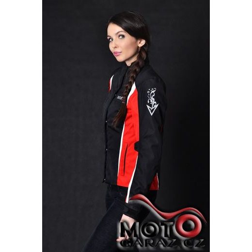 DÁMSKÁ BUNDA NA MOTORKU NERVE UNIQUE STAR RED