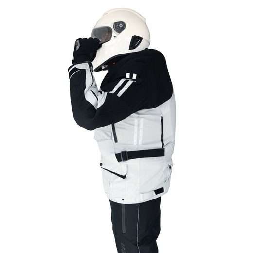 TEXTILNÍ AIRBAGOVÁ BUNDA HELITE TOURING ŠEDÁ