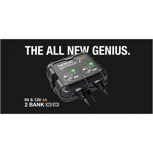 NABÍJEČKA PRO NABÍJENÍ 2 BATERIÍ NOCO 2X2, 6/12 V, 2-40 AH, 2 A