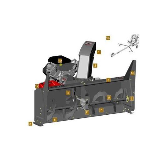 BERCOMAC PROFESIONÁLNÍ SNĚŽNÁ FRÉZA 54" (138 CM) VČETNĚ ADAPTÉRU