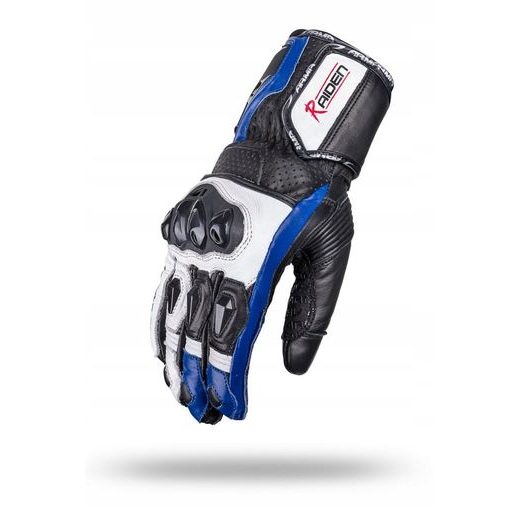 WOLF RAIDEN BLUE KOŽENÉ SPORTOVNÍ RUKAVICE NA MOTORKU