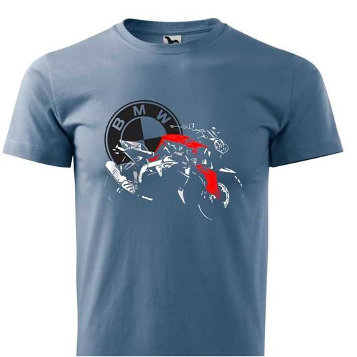 PÁNSKÉ TRIKO S MOTIVEM BMW K1300R - DENIM