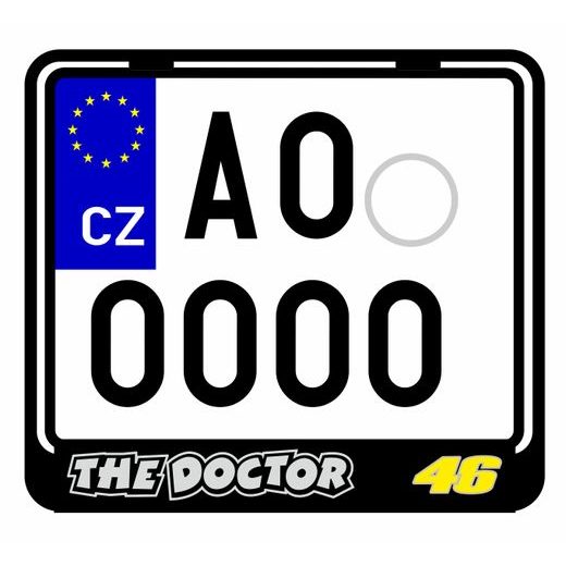 NOSIČ SPZ NA MOTORKU S 3D MOTIVEM THE DOCTOR 46