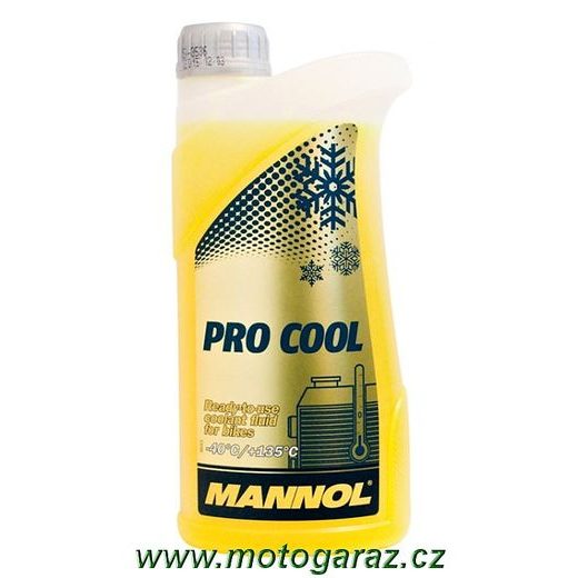 MANNOL PRO COOL 1L (-40/+125) - MOTOCYKLOVÁ CHLADÍCÍ KAPALINA