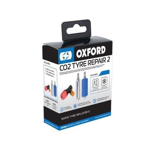 SADA BOMBIČEK CO2 S ADAPTÉREM OXFORD TYRE INFLATOR KIT OX721
