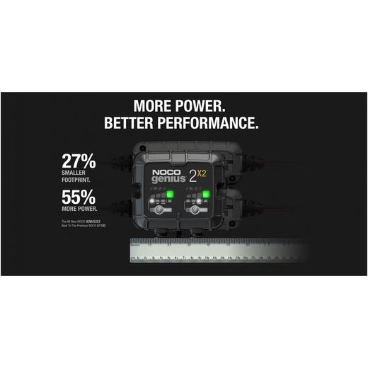 NABÍJEČKA PRO NABÍJENÍ 2 BATERIÍ NOCO 2X2, 6/12 V, 2-40 AH, 2 A