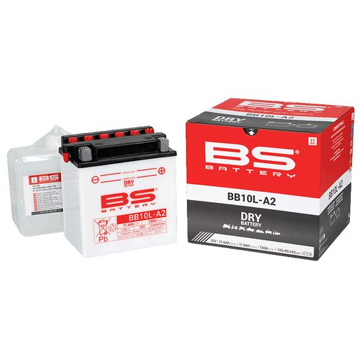 KONVENČNÍ MOTOCYKLOVÁ BATERIE BS-BATTERY BB10L-A2 (YB10L-A2) VČETNĚ BALENÍ KYSELINY