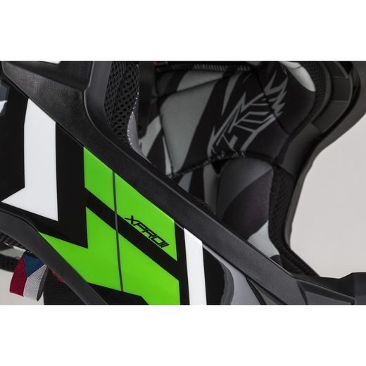 PŘILBA CROSS PRO 2 CONTRA, CASSIDA (ZELENÁ PERLEŤ/ČERNÁ/ŠEDÁ/BÍLÁ) M140-1314