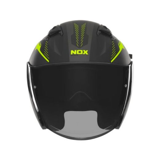 OTEVŘENÁ HELMA SE SLUNEČNÍ CLONOU NOX N130 MYST FLUO