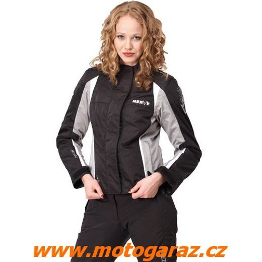 DÁMSKÁ BUNDA NA MOTORKU NERVE UNIQUE STAR SILVER