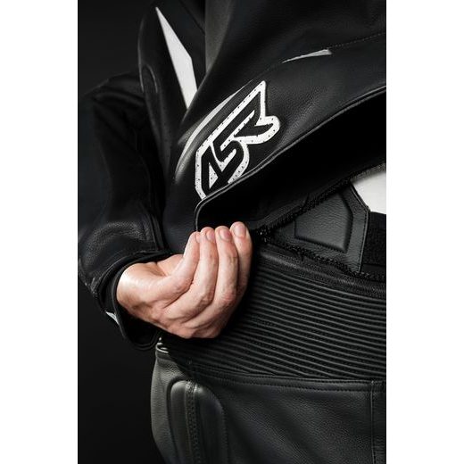 KOŽENÉ KALHOTY NA MOTORKU 4SR TR 3 EVO BLACK/WHITE