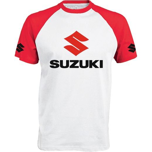 PÁNSKÉ TRIKO S MOTIVEM SUZUKI 5 - ČERVENO/BÍLÉ