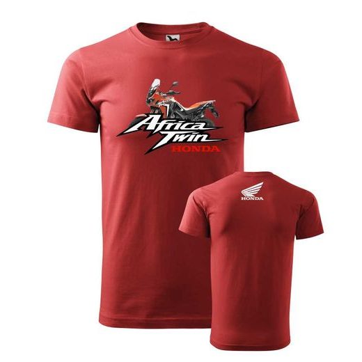 PÁNSKÉ TRIKO S MOTIVEM HONDA AFRICA TWIN - ČERVENÉ