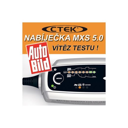 NABÍJEČKA CTEK MXS 5.0 NEW S TEPLOTNÍM ČIDLEM 12 V, 120 AH, 5 A