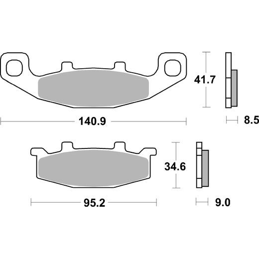 BRZDOVÉ DESTIČKY BREMBO 07KA09SA