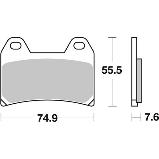 BRZDOVÉ DESTIČKY BREMBO 07HO47CC CC ROAD