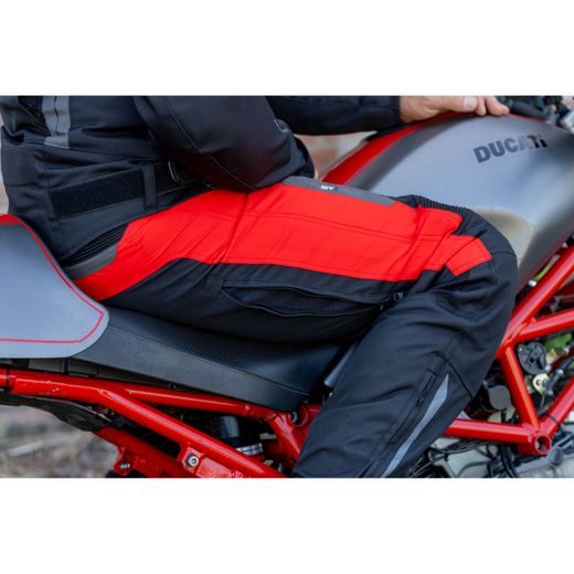 PÁNSKÉ TEXTILNÍ MOTO KALHOTY SPARK MAVERICK - ČERVENÉ