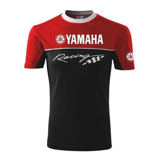 PÁNSKÉ TRIKO S MOTIVEM YAMAHA RACING - ČERVENÁ/ČERNÁ