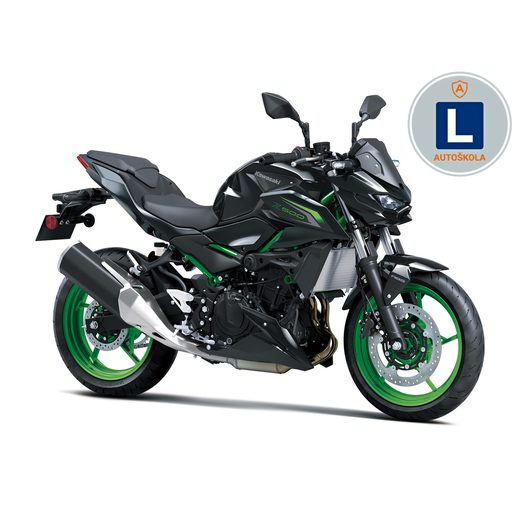 KAWASAKI Z500 SE EBONY 2026 AUTOŠKOLA S OCHRANNÝMI RÁMY