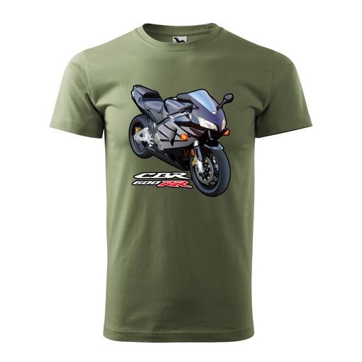 PÁNSKÉ TRIKO S MOTIVEM HONDA CBR 600 RR - KHAKI