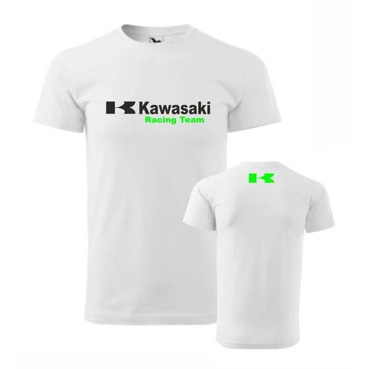 PÁNSKÉ TRIKO S MOTIVEM KAWASAKI RACING TEAM - BÍLÁ