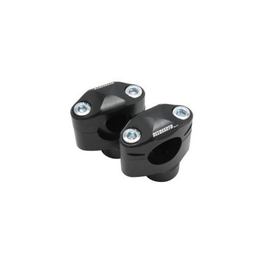 SADA PODLOŽEK (RISERY) ACCOSSATO RK119 +40MM PRO ŘÍDÍTKA S PRŮMĚREM 28MM, ČERNÁ