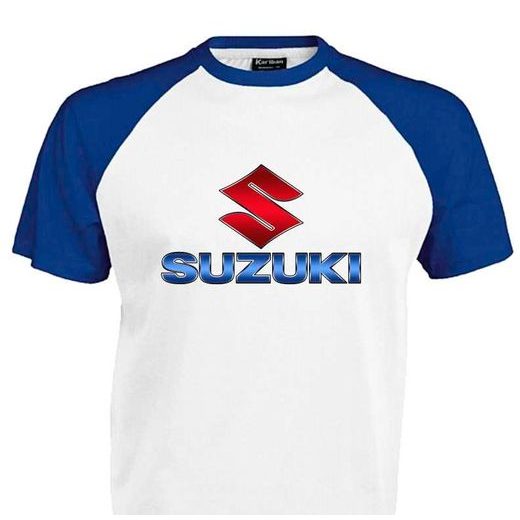 PÁNSKÉ TRIKO S MOTIVEM SUZUKI 4 - MODRO/BÍLÉ