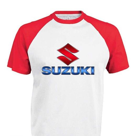 PÁNSKÉ TRIKO S MOTIVEM SUZUKI 4 - ČERVENO/BÍLÉ