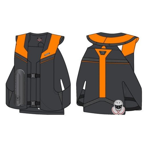 AIRBAGOVÁ VESTA HIT-AIR MLV 2 ČERNO-ORANŽOVÁ