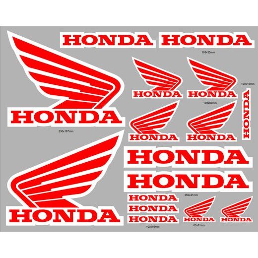 BAREVNÉ SAMOLEPKY S MOTIVEM HONDA