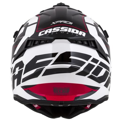 PŘILBA CROSS PRO 2 CONTRA, CASSIDA (BÍLÁ/ČERVENÁ/ČERNÁ) M140-1316