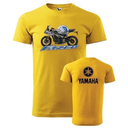 PÁNSKÉ TRIKO S MOTIVEM YAMAHA FAZER 2 - ŽLUTÉ