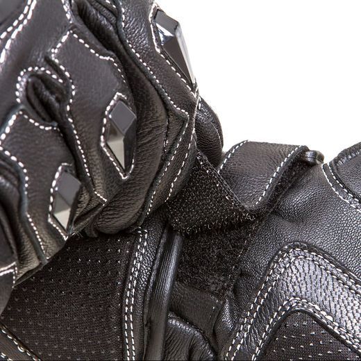 WOLF HAWK BLACK KOŽENÉ RUKAVICE NA MOTORKU