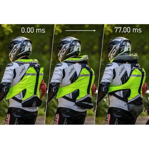 AIRBAGOVÁ VESTA HIT-AIR MLV 2 LIMITOVANÁ EDICE ČERNO-BÍLÁ S ČERVENÝMI PRVKY