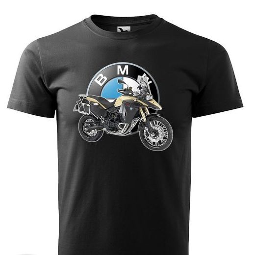 PÁNSKÉ TRIKO S MOTIVEM BMW F 800 GS ADVENTURE - ČERNÉ