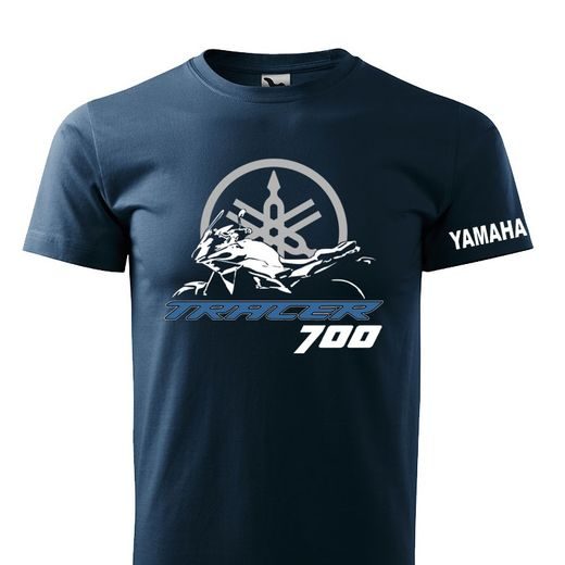 PÁNSKÉ TRIKO S MOTIVEM YAMAHA TRACER 700 - TMAVĚ MODRÁ