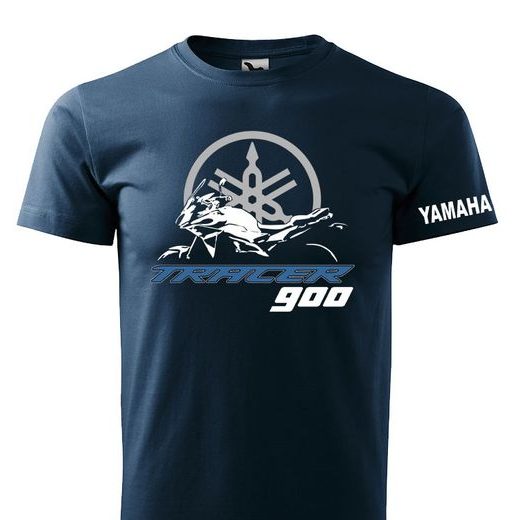 PÁNSKÉ TRIKO S MOTIVEM YAMAHA TRACER 900 - TMAVĚ MODRÁ