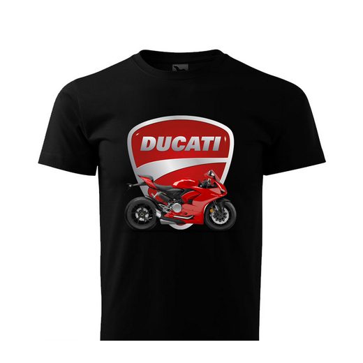 PÁNSKÉ TRIKO S MOTIVEM DUCATI PANIGALE - ČERNÉ